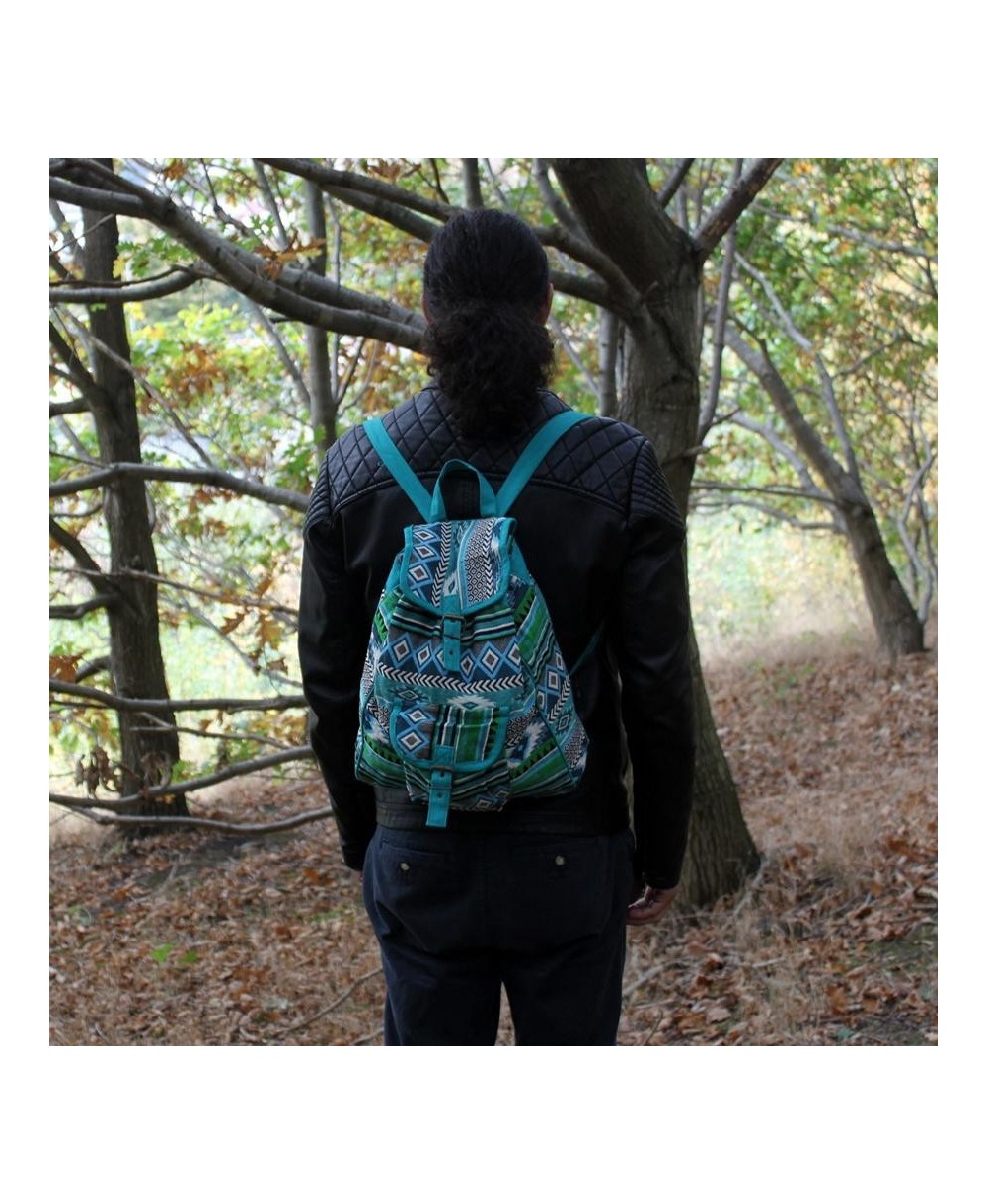 Mochila artesanal de tejido jacquard