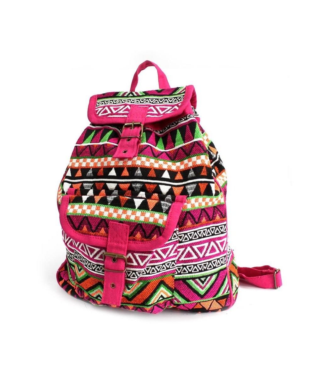 Mochila artesanal de tejido jacquard