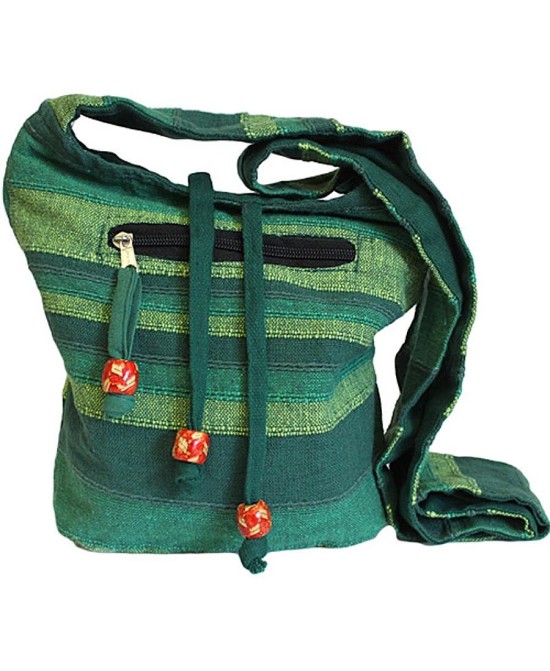Bolso bandolera artesanal de inspiración étnica