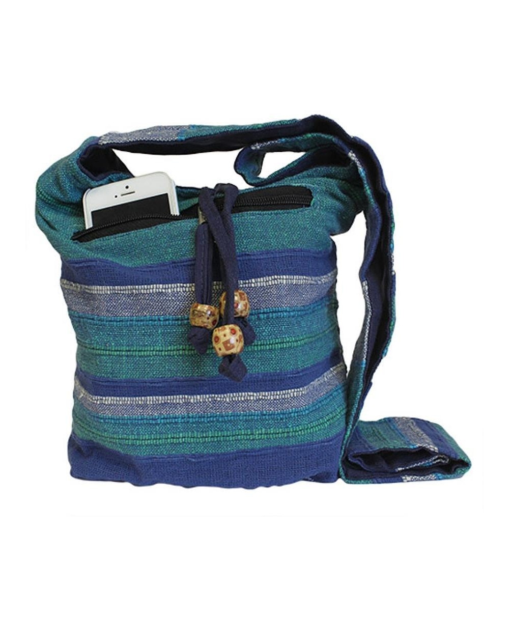 Bolso bandolera artesanal de inspiración étnica
