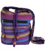 Bolso bandolera artesanal de inspiración étnica