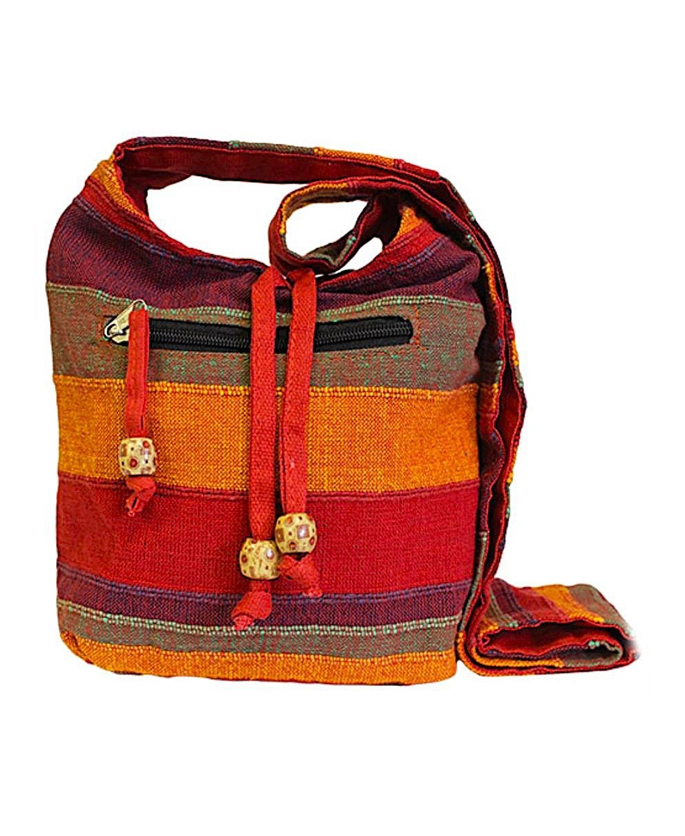 Bolso bandolera artesanal de inspiración étnica