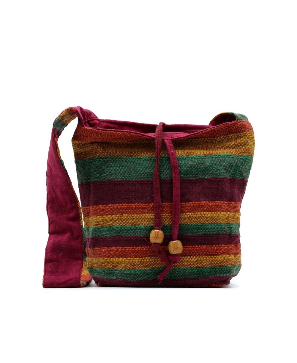 Bandolera Nepalí con rayas decorativas