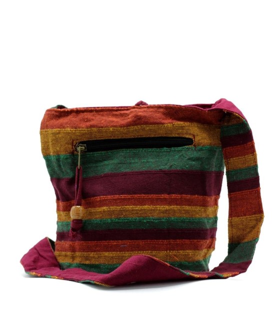 Bandolera Nepalí con rayas decorativas