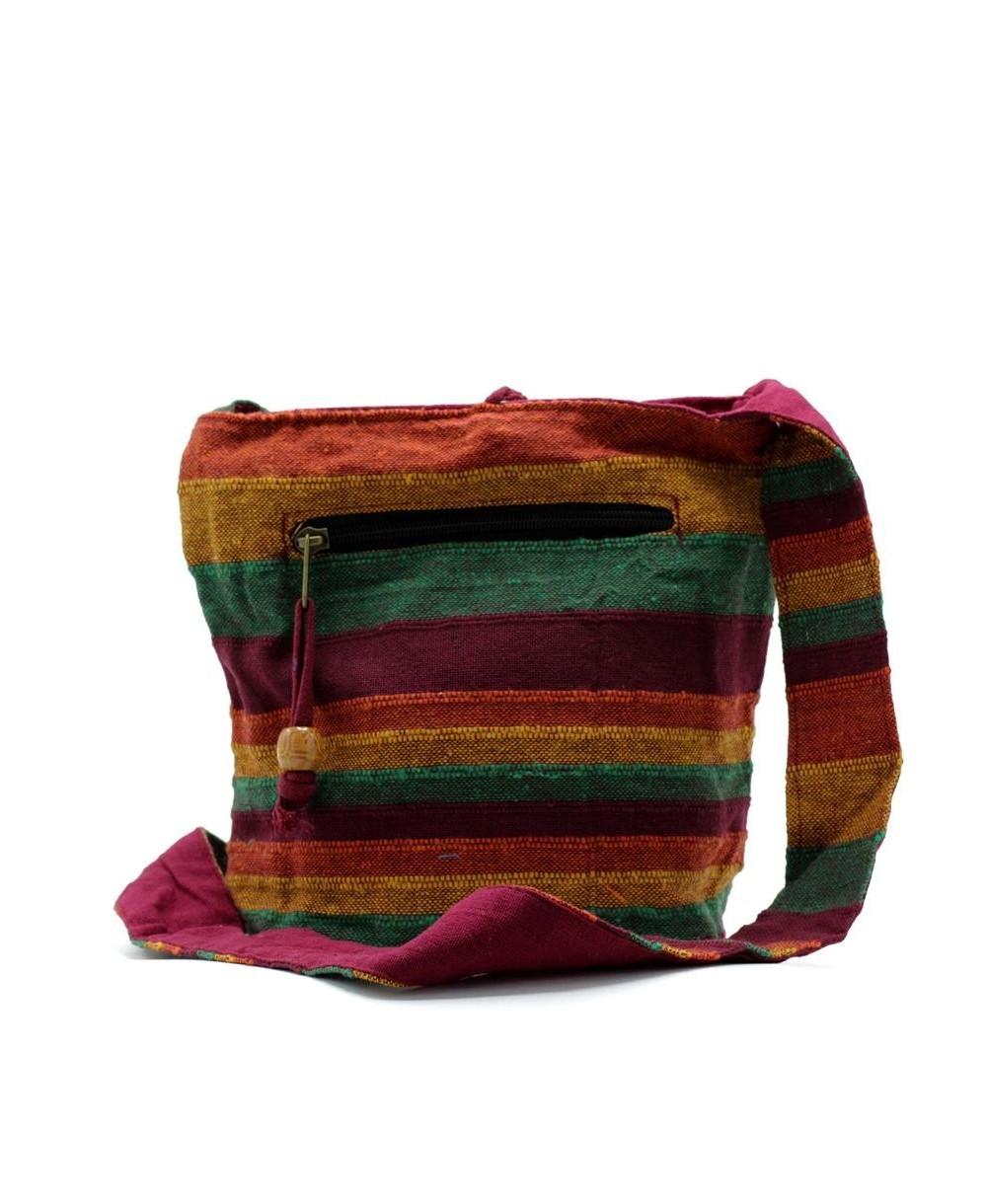 Bandolera Nepalí con rayas decorativas