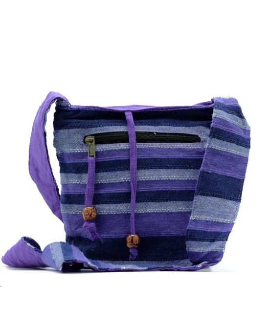 Bandolera Nepalí con rayas decorativas