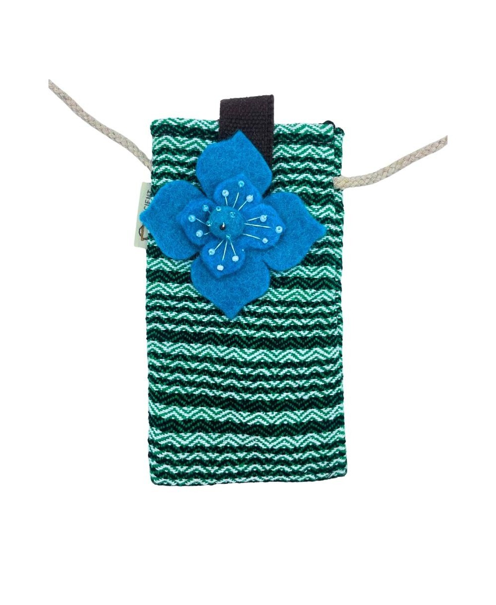Bolso para teléfono móvil con detalles de fieltro