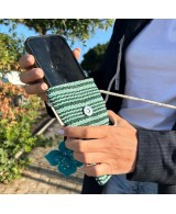 Bolso para teléfono móvil con detalles de fieltro