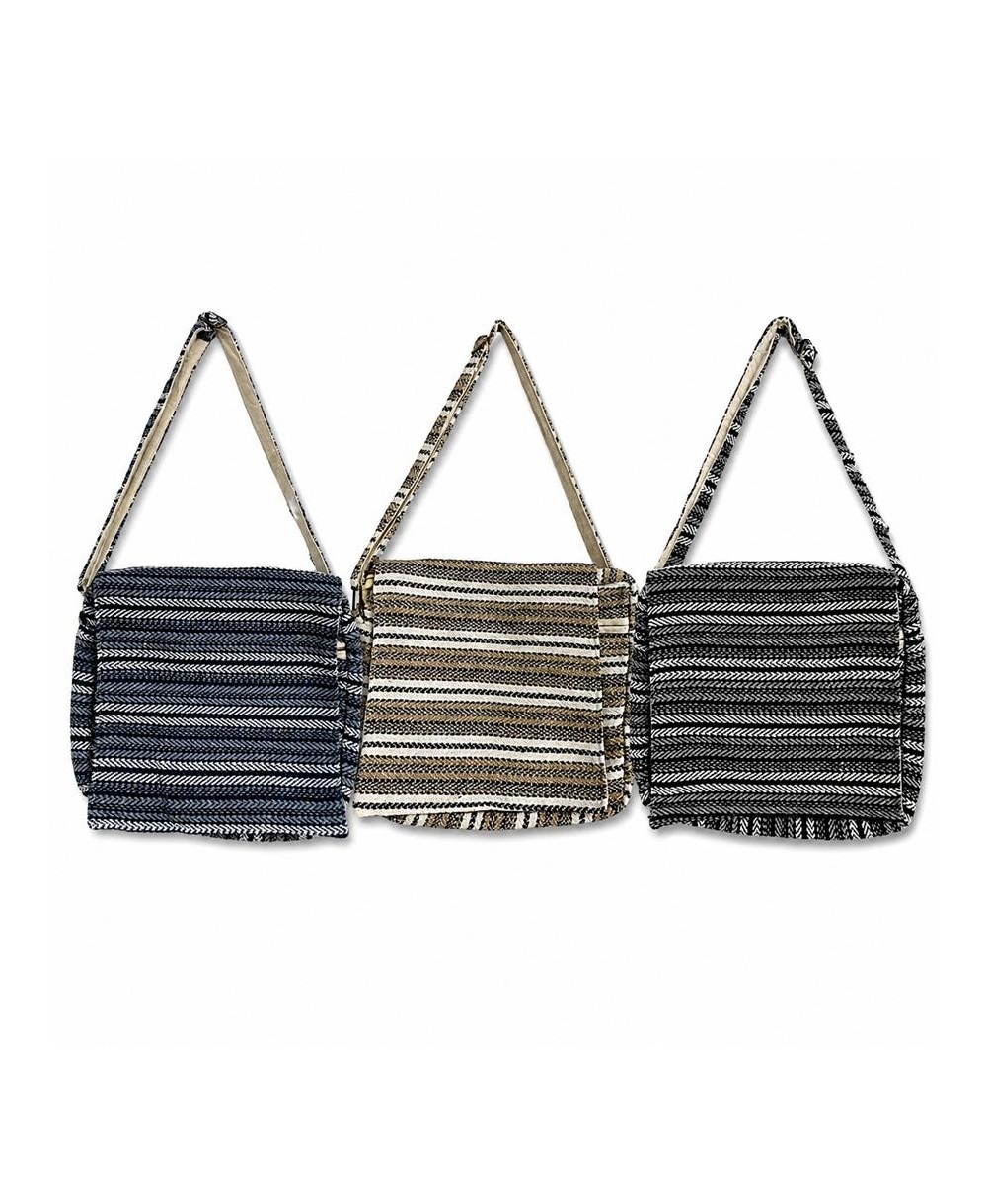 Bandolera para portátil de algodón disponible en cinco colores diferentes.