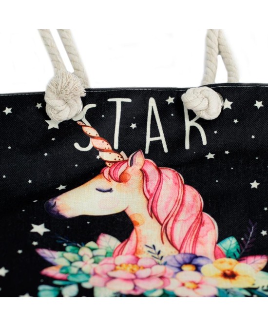 bolso estampado para playa y compras