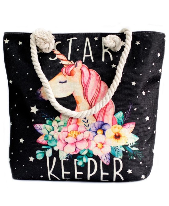 bolso estampado para playa y compras