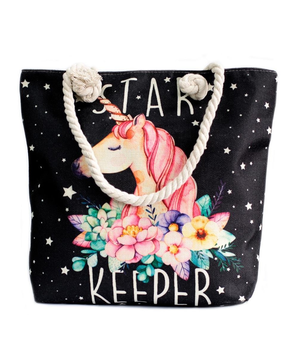 bolso estampado para playa y compras