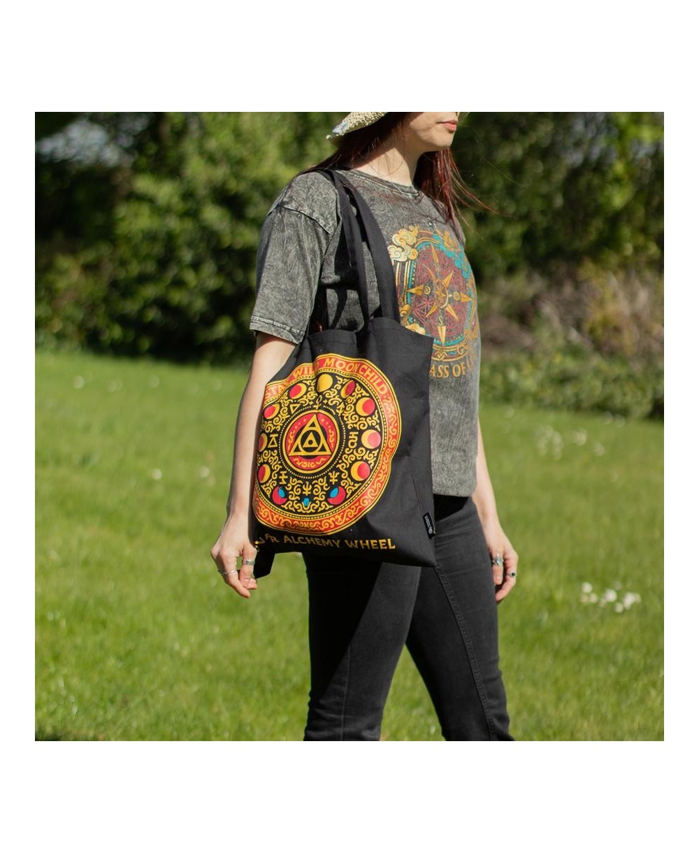 Bolsa tote con ilustraciones astrológicas y esotéricas