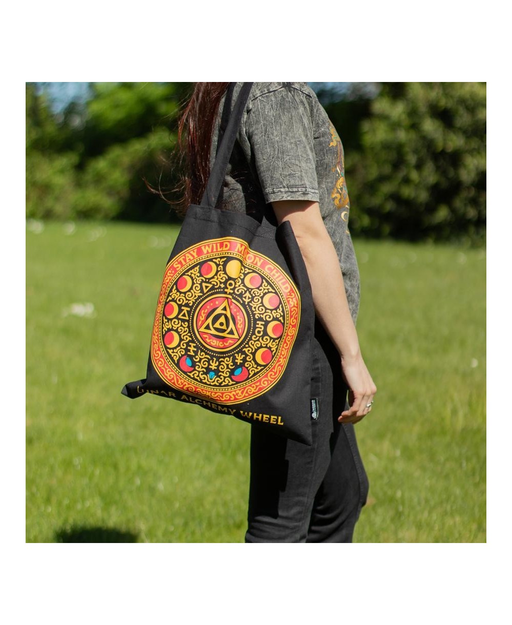 Bolsa tote con ilustraciones astrológicas y esotéricas