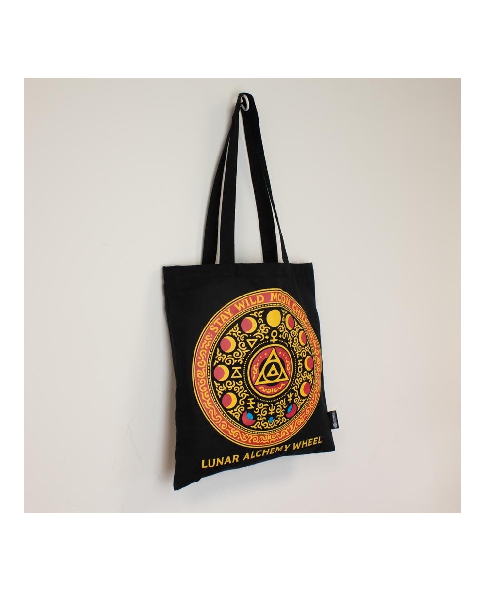 Bolsa tote con ilustraciones astrológicas y esotéricas