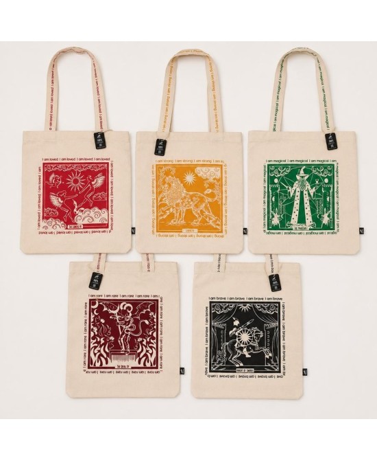 Colección de bolsas Hop Hare disponibles en cinco diseños inspiradores diferentes.