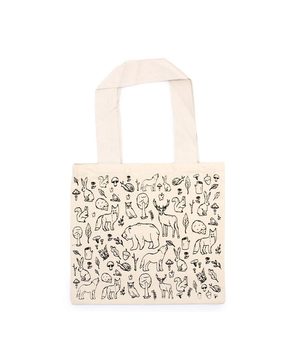 Tote bag de algodón con ilustraciones temáticas