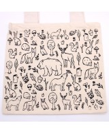 Tote bag de algodón con ilustraciones temáticas