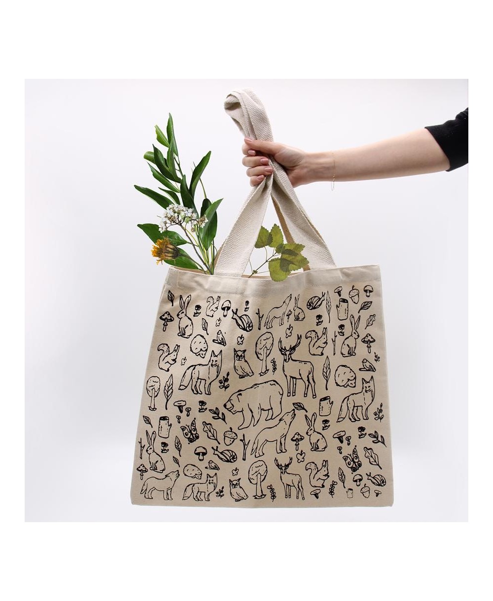 Tote bag de algodón con ilustraciones temáticas