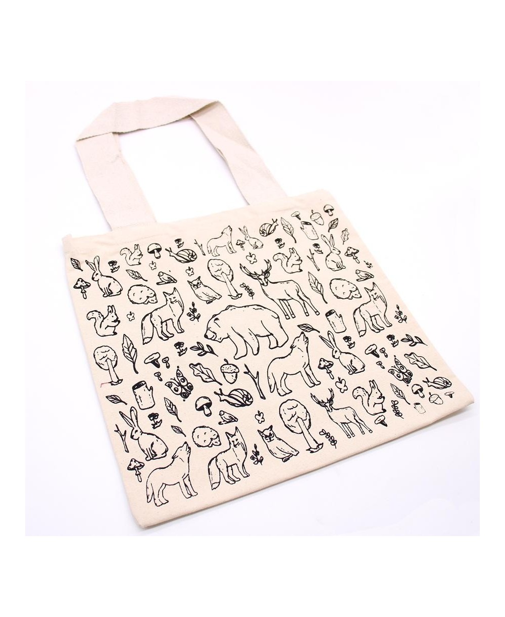 Tote bag de algodón con ilustraciones temáticas