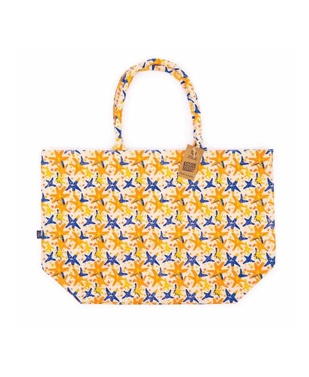 Bolso estampado estrella grande multiuso.