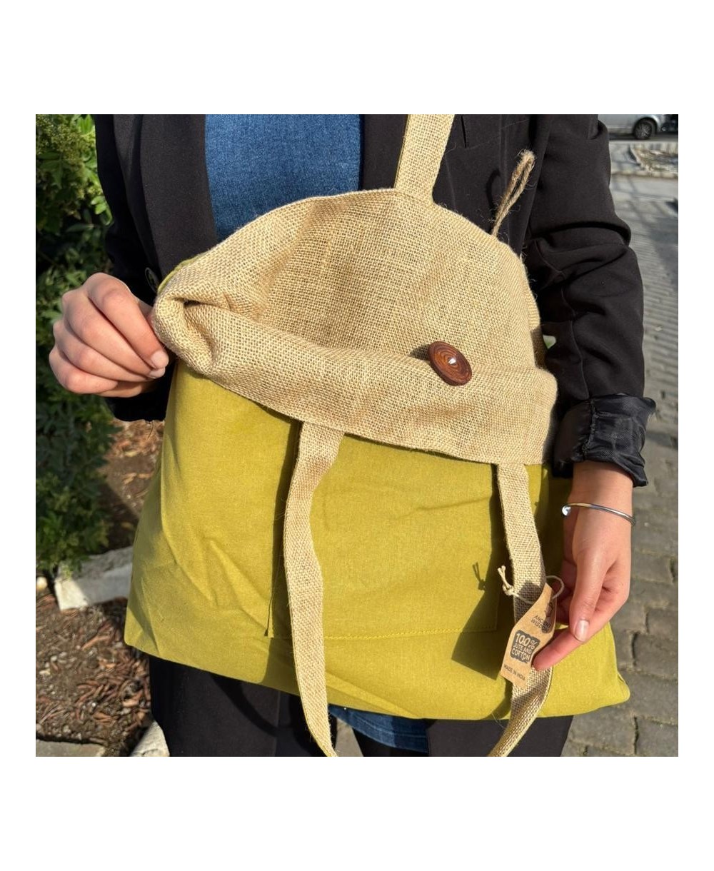 Bolsa Reversible Grande de Yute y Algodón Ecológica