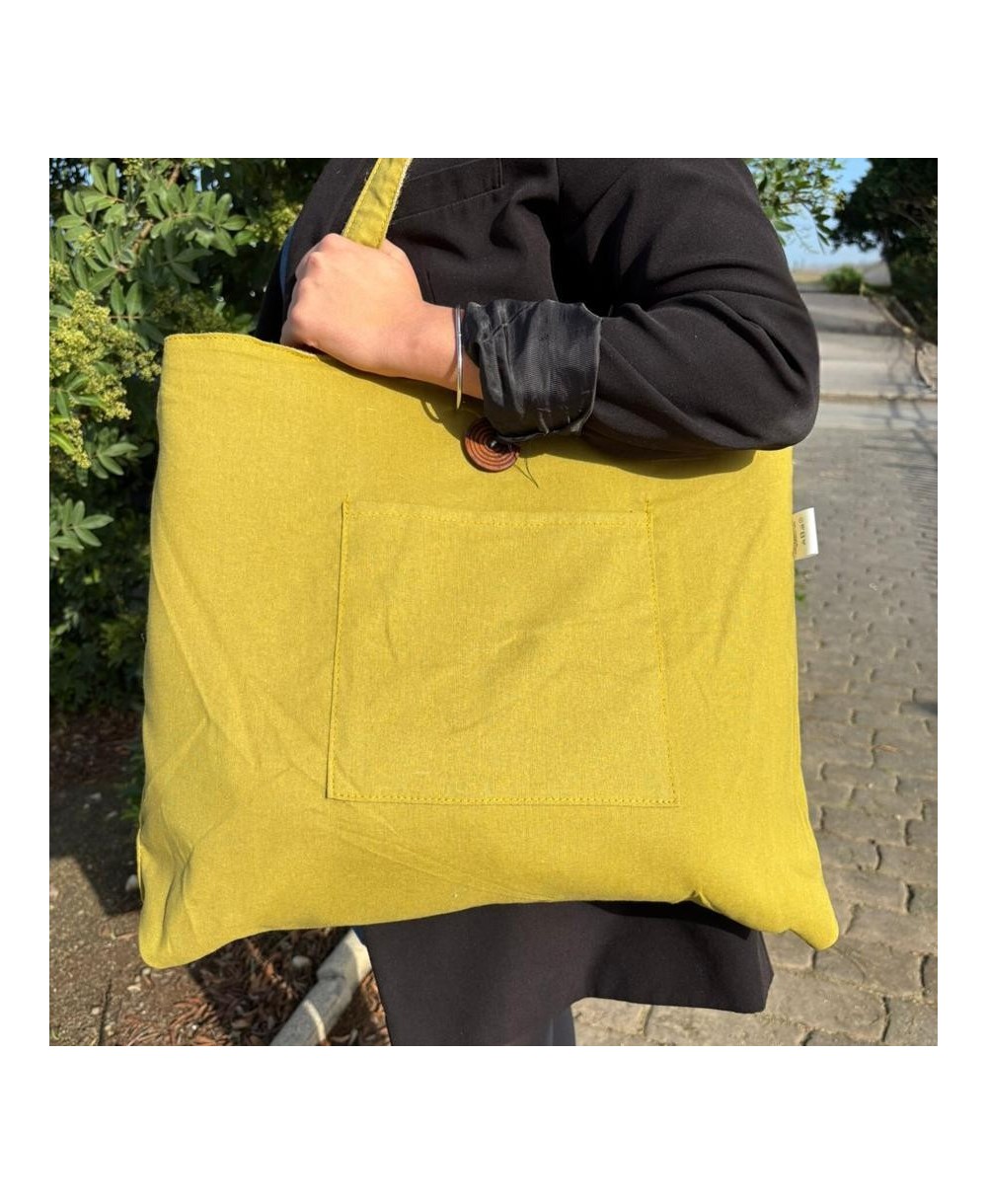 Bolsa Reversible Grande de Yute y Algodón Ecológica