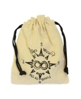 Bolsa de algodón incluida con conjunto de cuarzos cristal para prácticas espirituales.