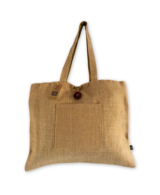 Bolsa Reversible Grande de Yute y Algodón Ecológica