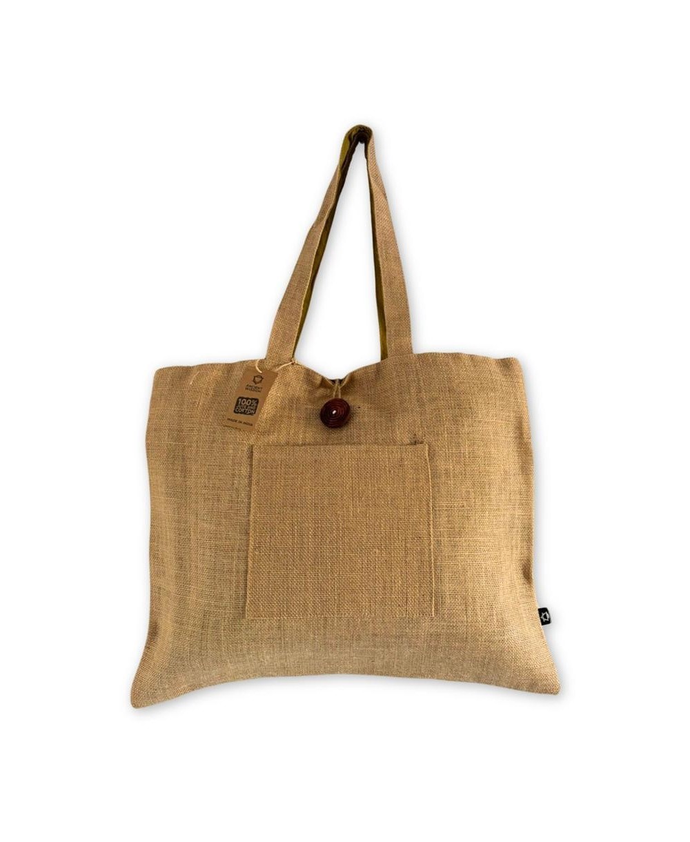 Bolsa Reversible Grande de Yute y Algodón Ecológica
