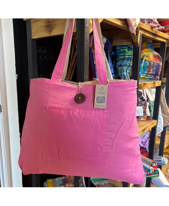 Bolsa Reversible Grande de Yute y Algodón Ecológica
