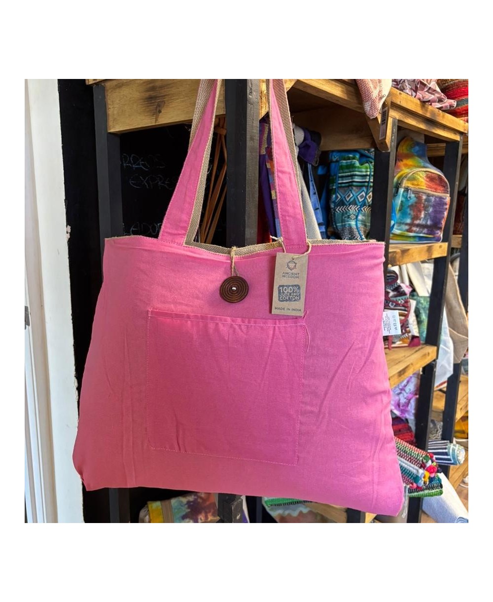 Bolsa Reversible Grande de Yute y Algodón Ecológica