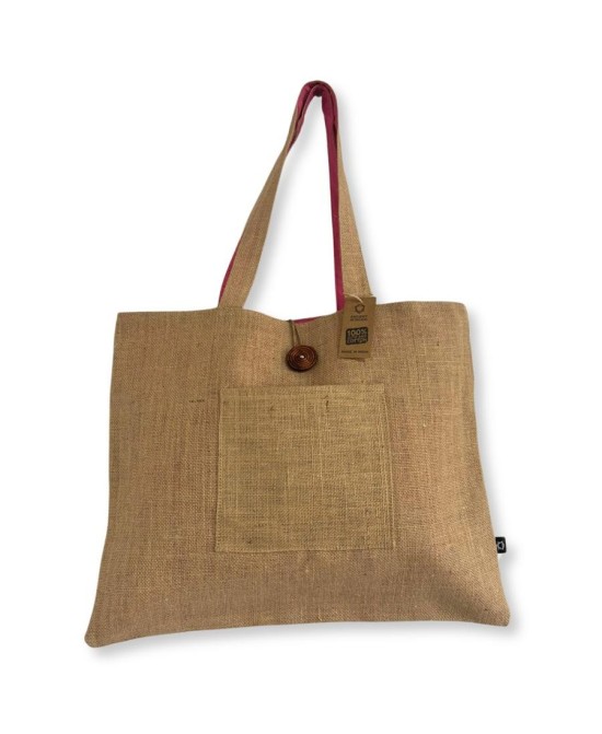 Bolsa Reversible Grande de Yute y Algodón Ecológica