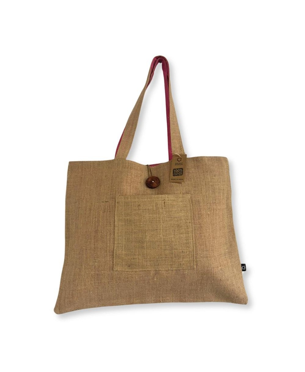 Bolsa Reversible Grande de Yute y Algodón Ecológica