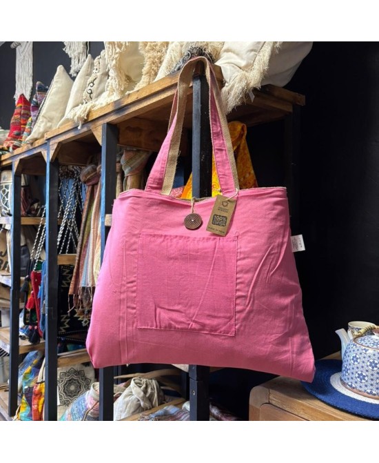 Bolsa Reversible Grande de Yute y Algodón Ecológica
