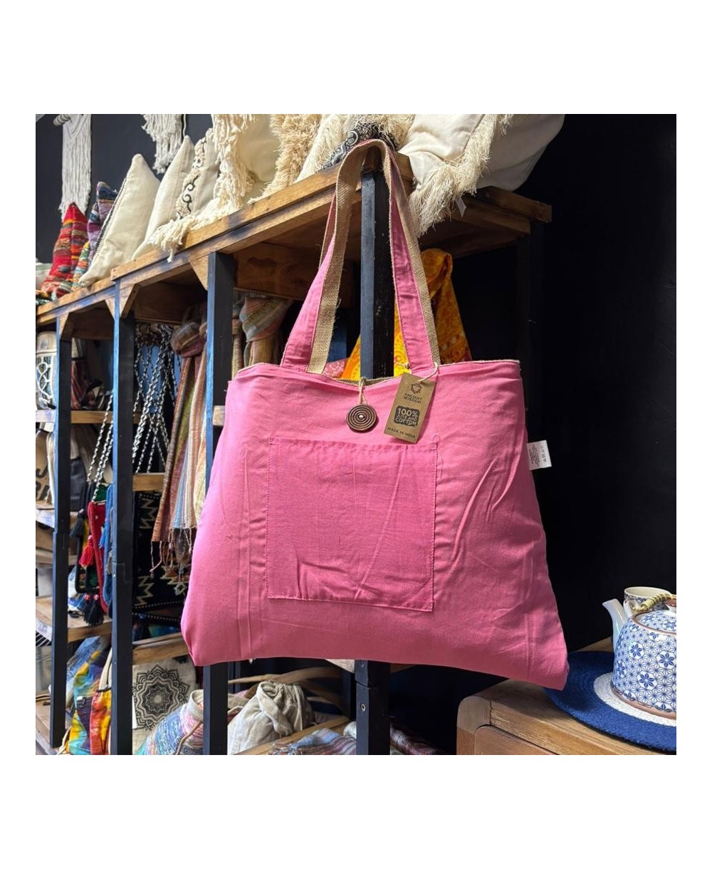 Bolsa Reversible Grande de Yute y Algodón Ecológica