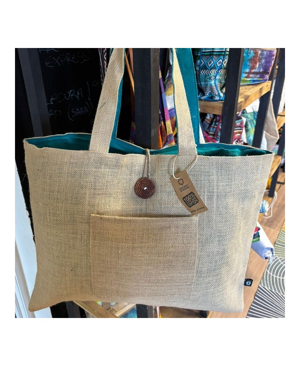 Bolsa Reversible Grande de Yute y Algodón Ecológica