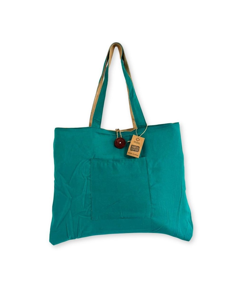 Bolsa Reversible Grande de Yute y Algodón Ecológica