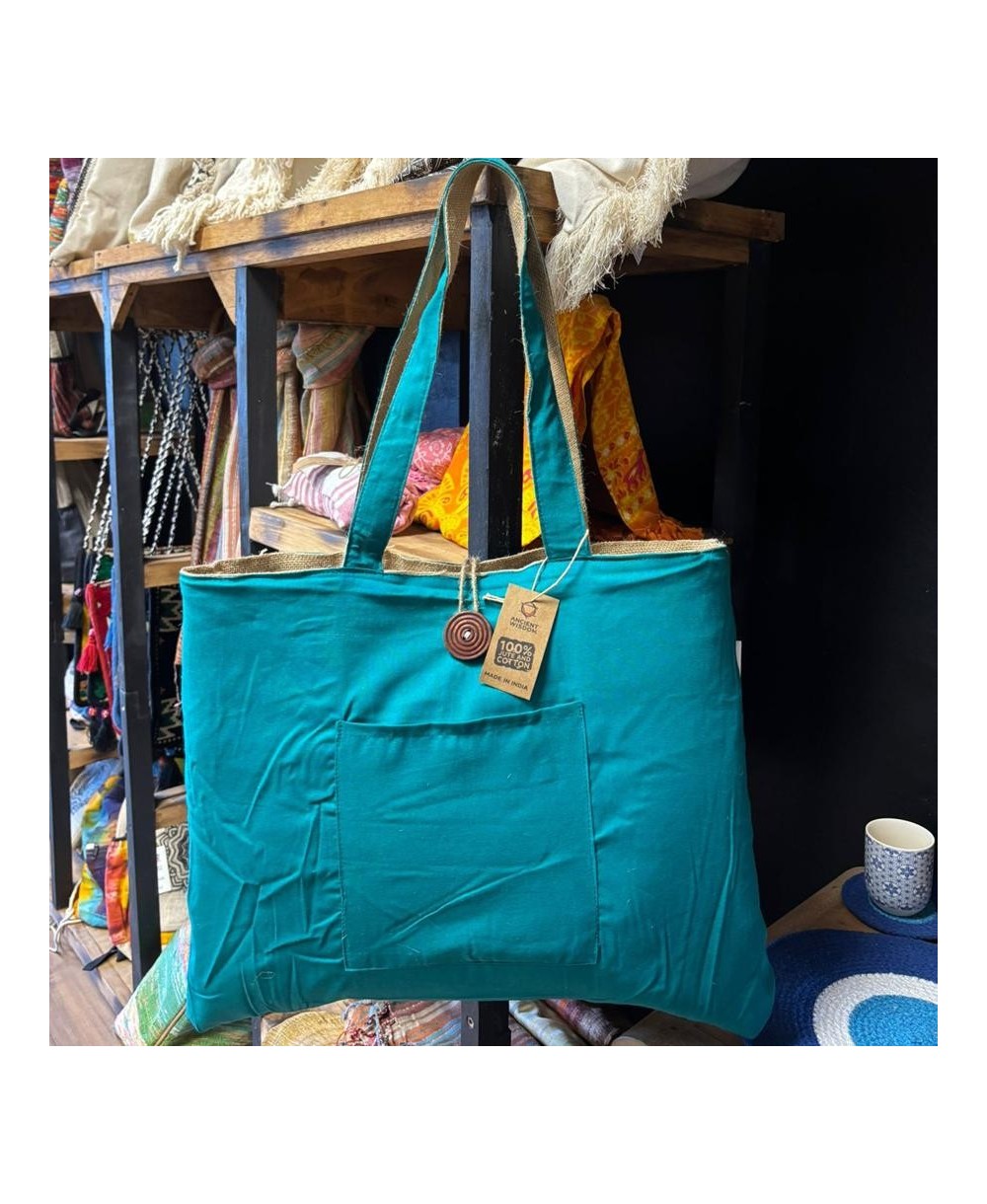 Bolsa Reversible Grande de Yute y Algodón Ecológica