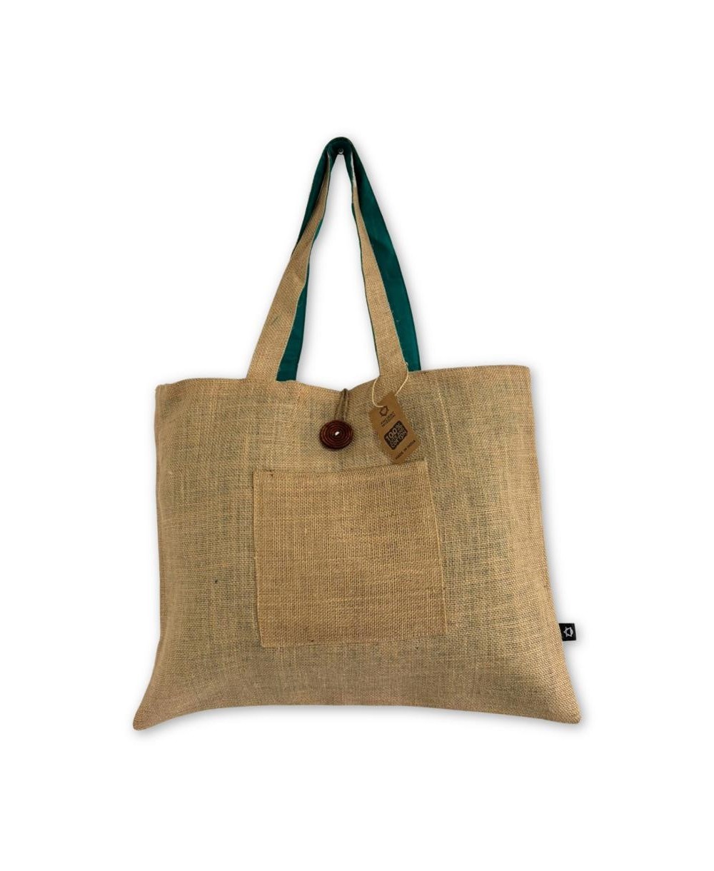 Bolsa Reversible Grande de Yute y Algodón Ecológica