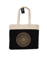 Bolso Tote Extragrande de Algodón Lavado con Estampado Espiritual