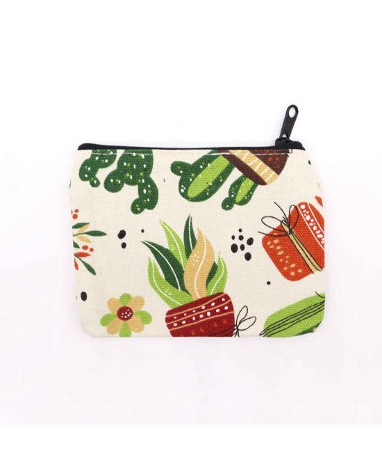Monedero Textil con Cremallera 14x10 cm