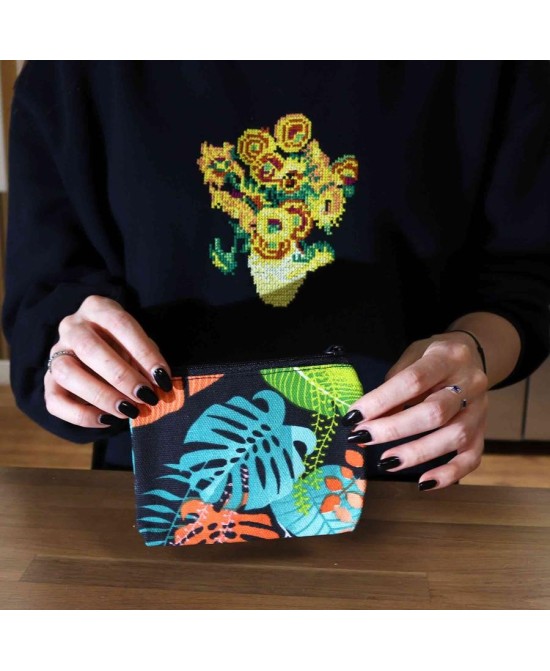 Monedero Textil con Cremallera 14x10 cm