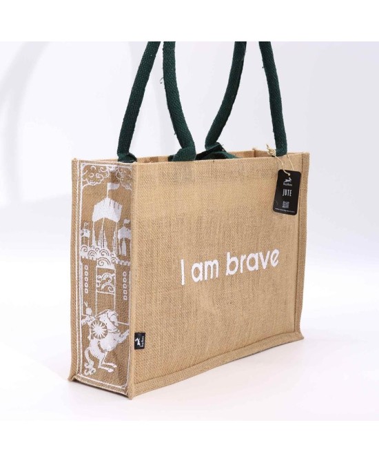 Bolsa de yute ecológica con mensaje