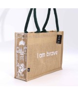 Bolsa de yute ecológica con mensaje