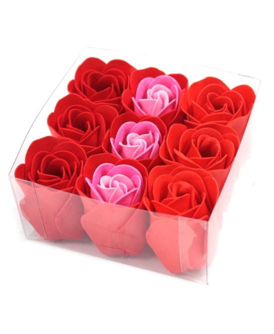 Set 9 Rosas de Jabón para Regalo y Baño