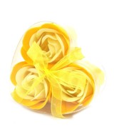 Set de 3 Rosas de Jabón en Caja Corazón para Regalo