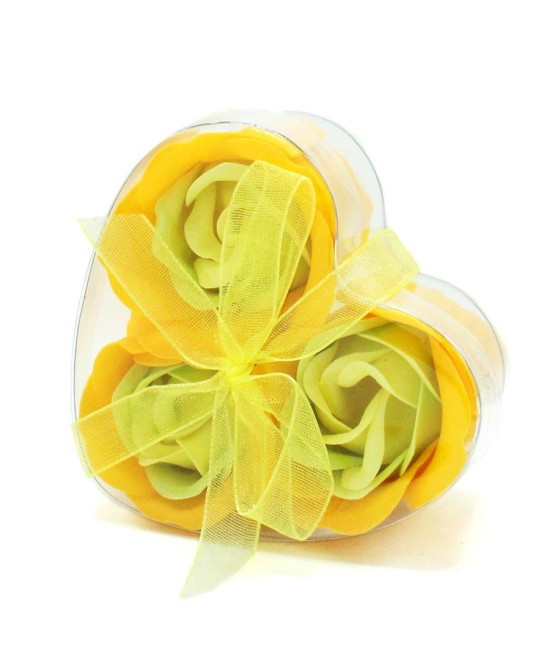 Set de 3 Rosas de Jabón en Caja Corazón para Regalo