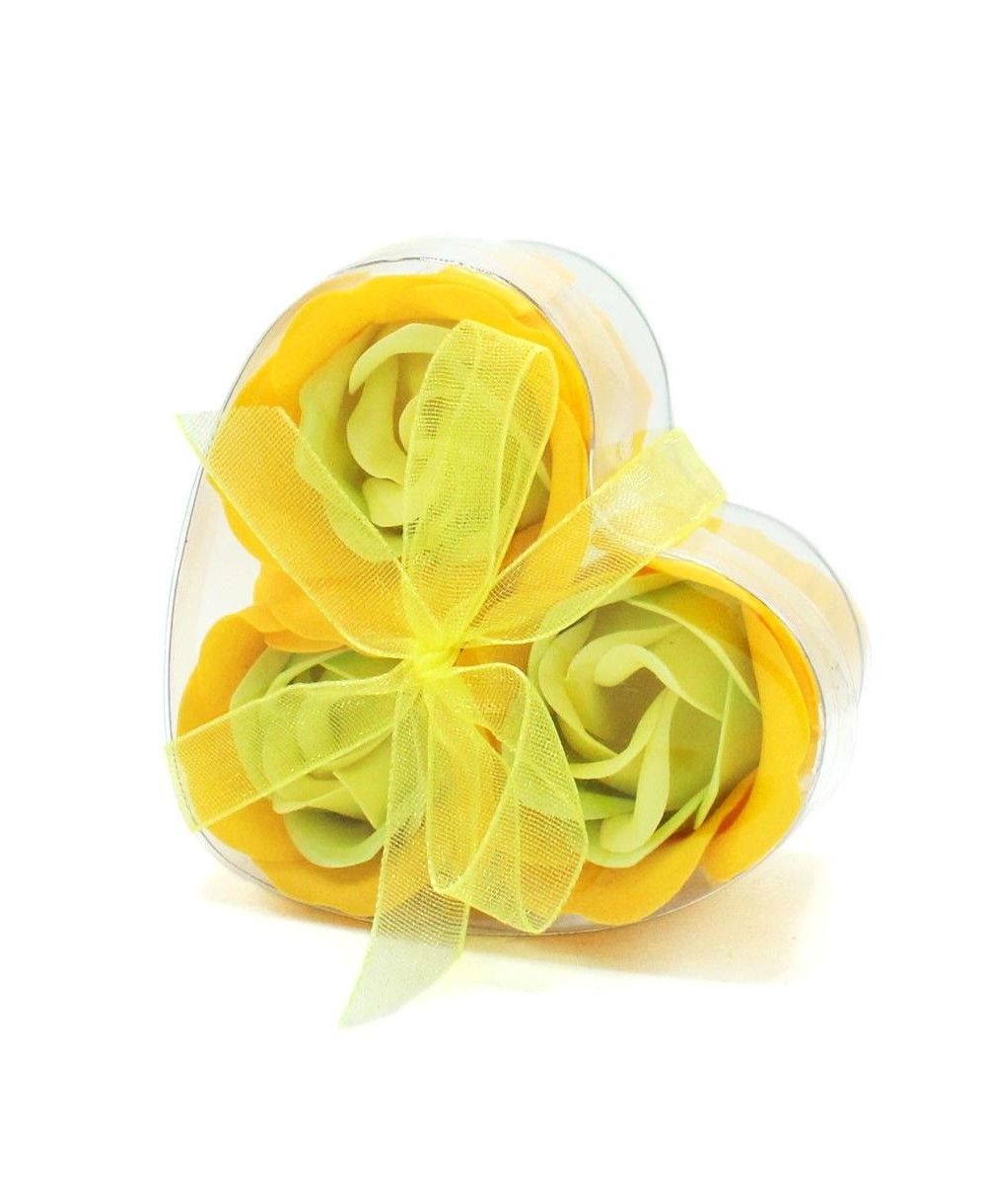 Set de 3 Rosas de Jabón en Caja Corazón para Regalo
