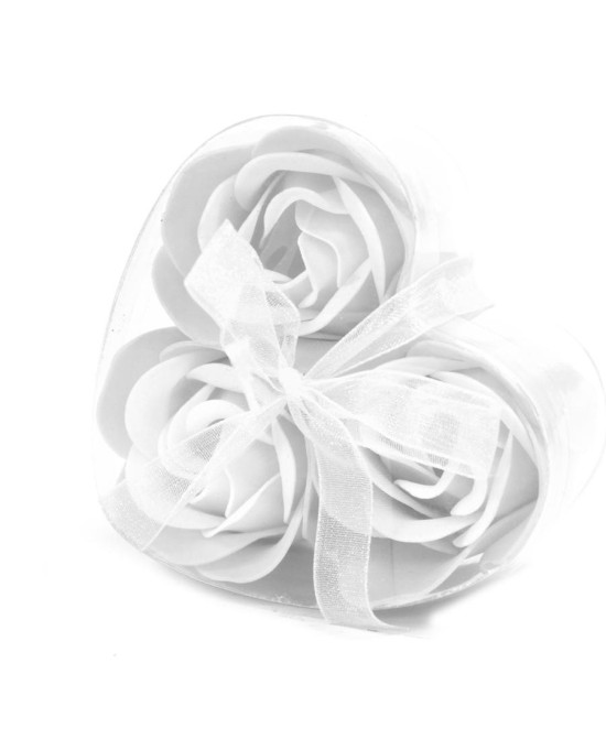 Set de 3 Rosas de Jabón en Caja Corazón para Regalo